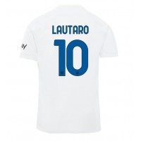 Fotballdrakt Herre Inter Milan Lautaro Martinez #10 Bortedrakt 2023-24 Kortermet